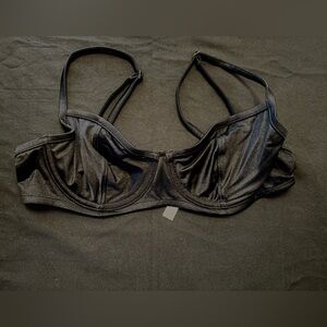 PINK Victoria's Secret Black Satin Underwire Bra